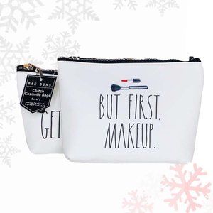 RAE DUNN Cosmetic Bags But First Make Up Get Cute